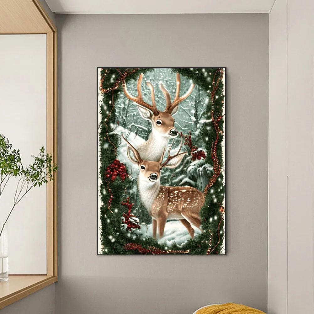Diamond Painting - Full Round Drill - Snow Elk(Canvas|50*70cm)