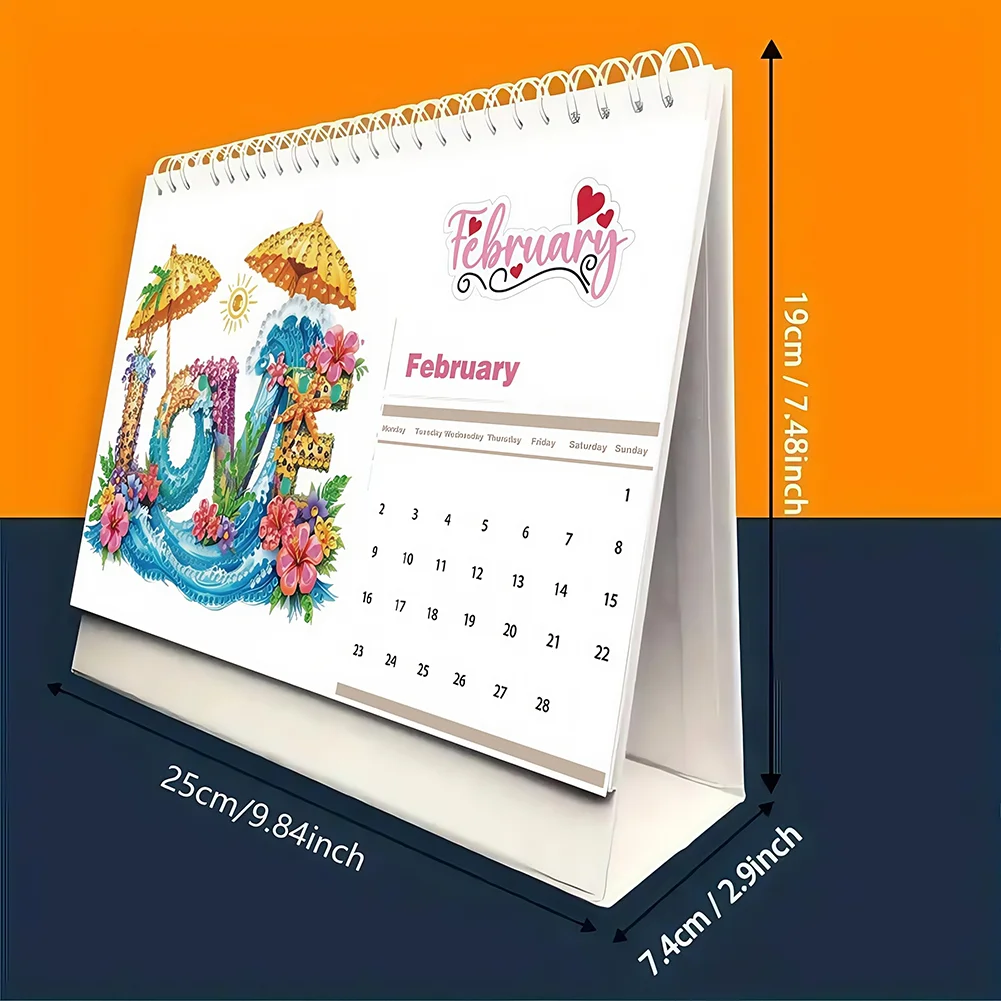 5D/DIY Calendar Crystal Painting Desk Calendars Kit Diamond Decorations Calendar