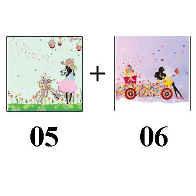 2pcs Beautiful Girl Butterfly Flower Switch Sticker Art Wall Sticker Home Decor for Kids Room Nursery Home Decoration Decals