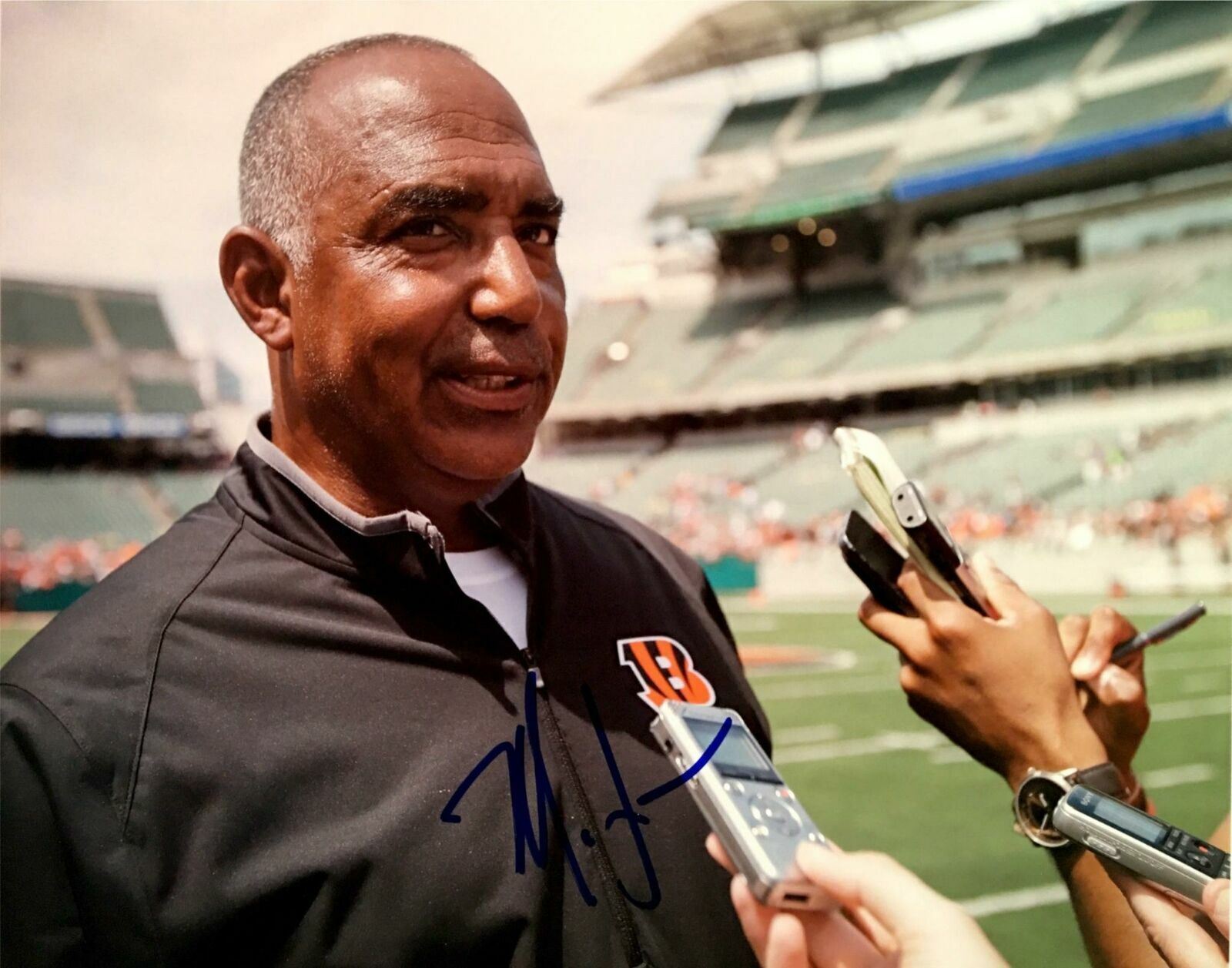 Marvin Lewis Signed Cincinnati Bengals 8x10 Photo Poster painting  SHIP Autograph Auto