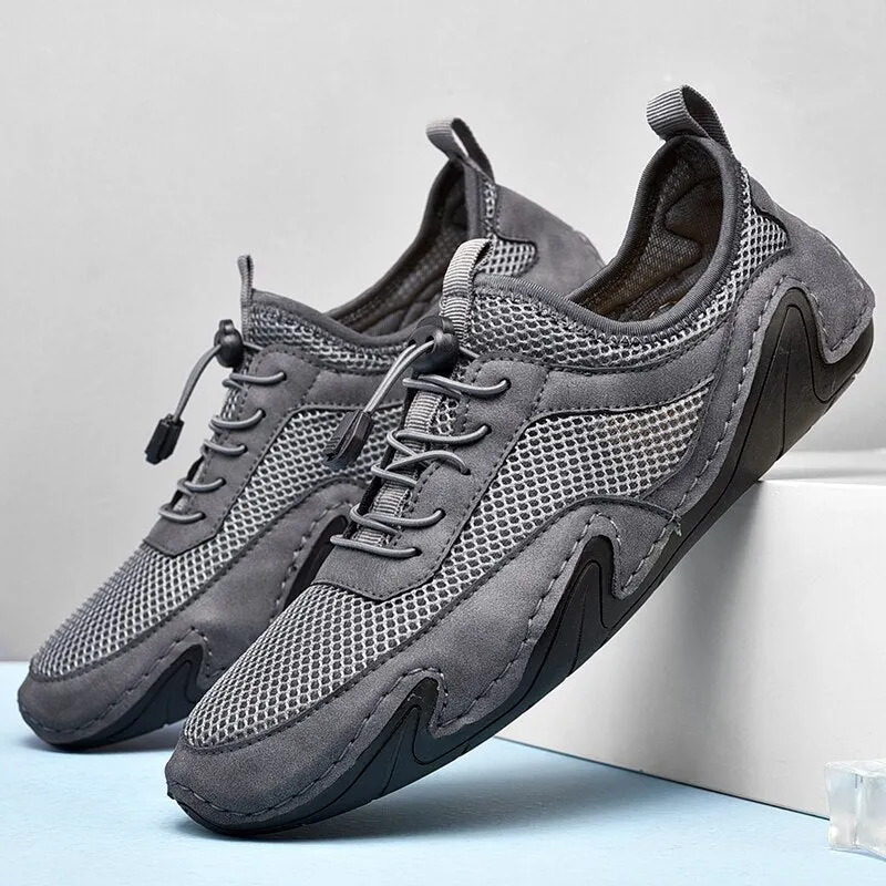 Men Leather Casual Shoes Breathable Designer Sneakers Men Luxury Brand Loafers Men's Driving Shoe Classic Moccasins Plus Size 48