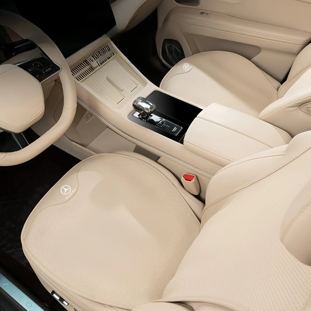 Perforated Nappa Leather Car Seat Cushion Four Seasons Seat Cushion Cover Breathable Seat Cover(Customized car models)