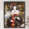 >SALE<Full Embroidery Silk Thread 11CT Printed Cat Cross Stitch Home Kit Art 50x63cm