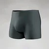 Seamless Ultra-thin Ice Silk Boxer Briefs Men's Transparent Sexy U-convex Boxer Briefs
