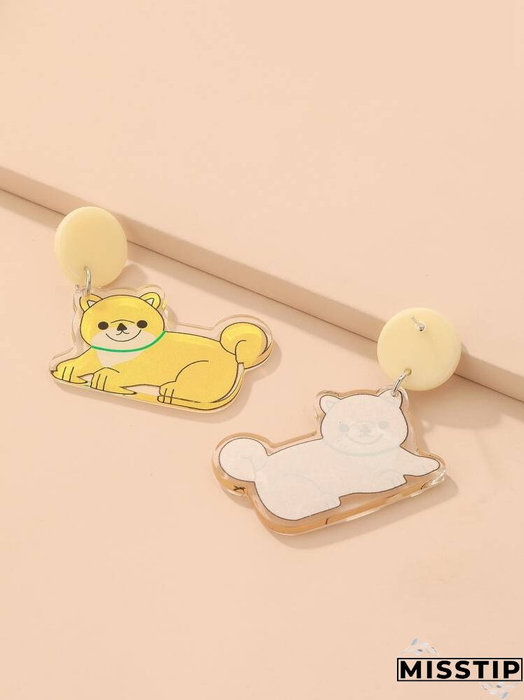 Cartoon Acrylic Drop Earrings