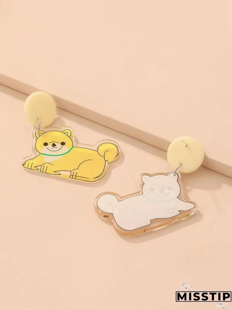 Cartoon Acrylic Drop Earrings