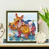 Quilling Nilpferd - speziell geformtes Diamantgem&auml;lde - 30*30cm