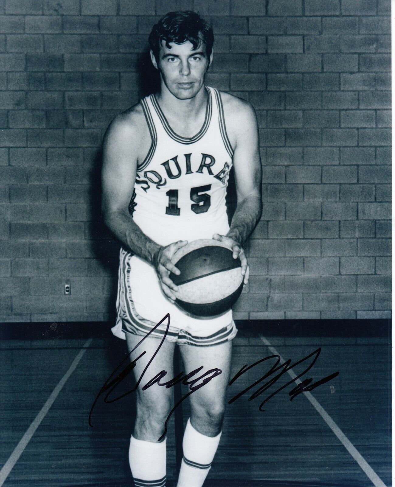 Larry Brown #1 8x10 Signed Photo Poster painting w/ COA Virginia Squires