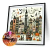 (40*40cm)Halloween Street - Full Round Drill Diamond Painting
