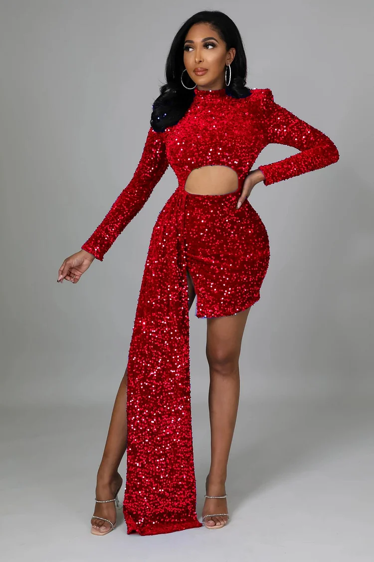Promsstyle Promsstyle Long sleeves sequined  mini evening dress Prom Dress 2023