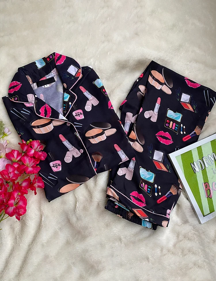 Women's Make Up Lover Long Sleeve Pajama Set