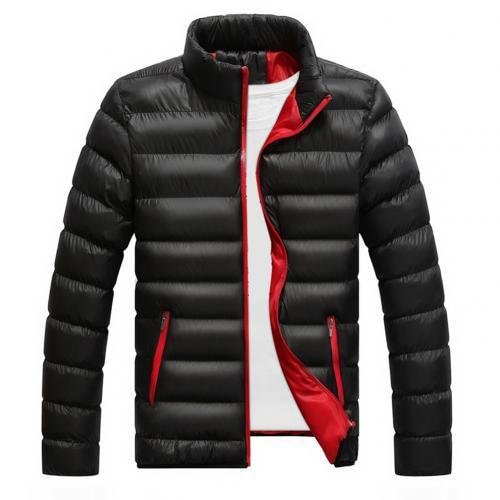 Winter jacket men with cotton lining thick jacket parka fitted long sleeve quilted outerwear clothing warm coat Soft material