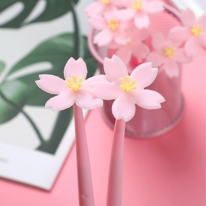 New Soft Rubber Flower Gel Pen Beautiful Water-based Paint Pen Student Office Supplies