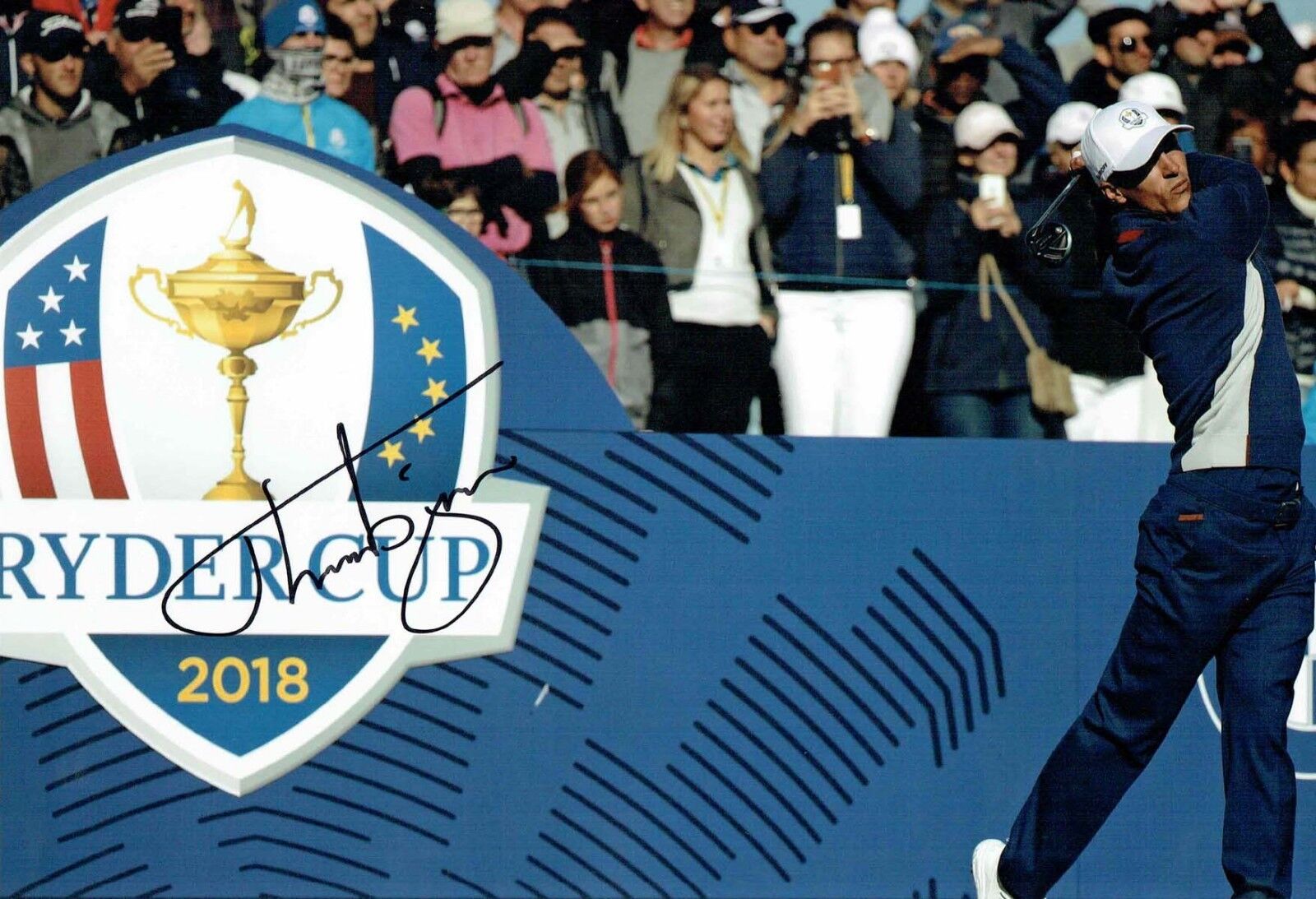 Thorbjorn OLESEN SIGNED Autograph Photo Poster painting 1 AFTAL COA Golf Ryder Cup Winner 2018