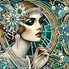 Elegant Beauty-Partial Special Shaped Diamond Painting 30*30CM