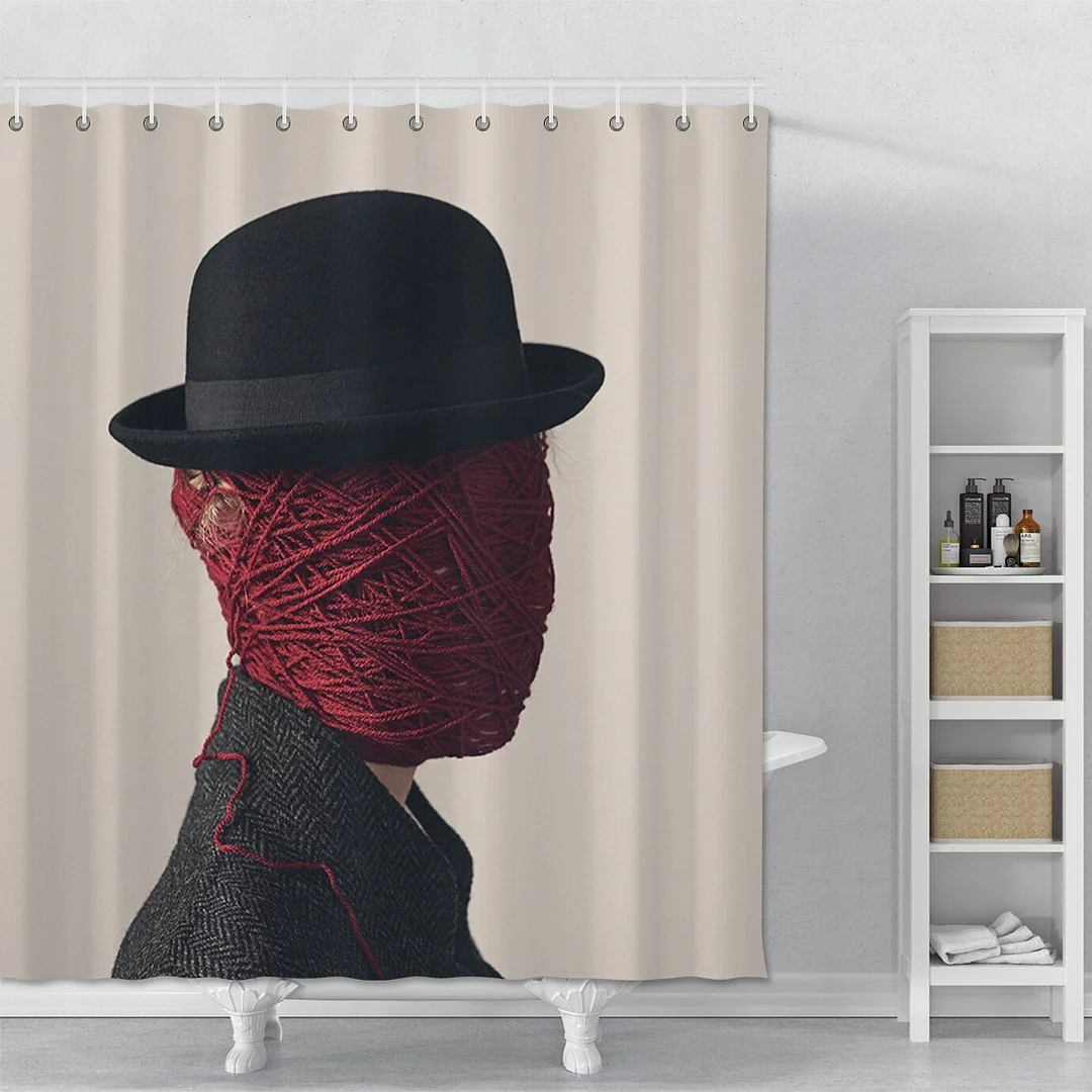 Portrait Floral Shower Curtain For Bathroom Waterproof Bath Curtains Home Decor Polyester Modern Shower Curtain Set Bathroom