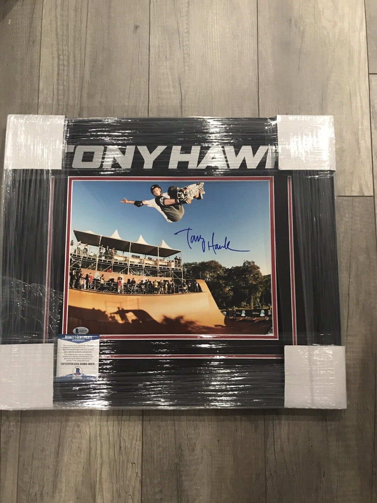 TONY HAWK Autograph Signed Autographed Framed 11x14 Photo Poster painting Beckett BAS Coa