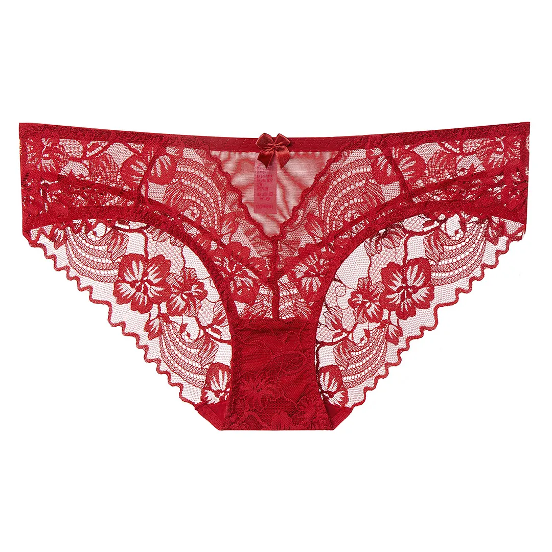 Churchf Sexy Lace Large-Size Underwear Women Cotton Summer Thin Pure Breathable No-Finch French Mid-Rise Bottom Trousers