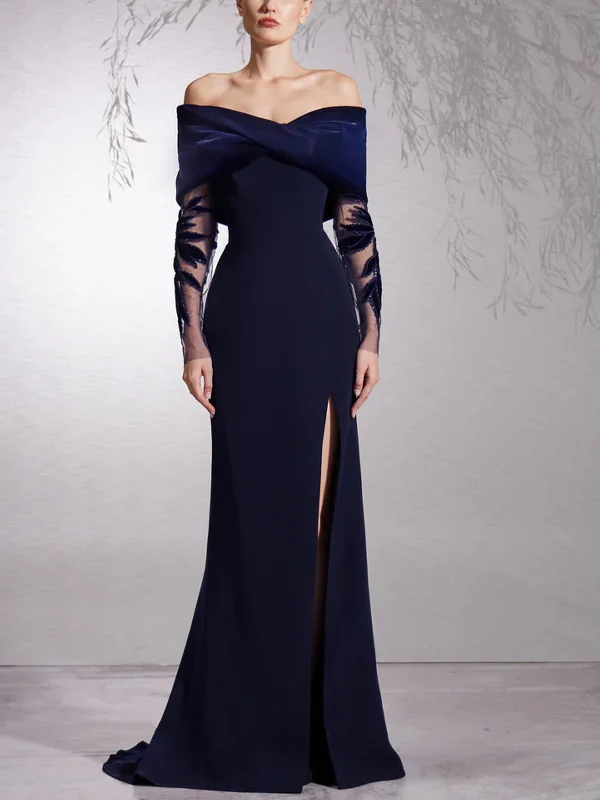 Solid Color Tube Top Mesh Maxi Dress