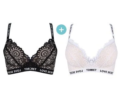 Sexy lace bra push-up bra women's underwear bra 3/4 cup bra fashion underwear soft letter suspenders