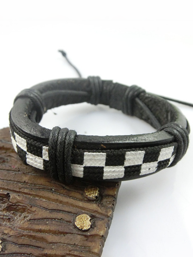 PLAID PU BRACELET