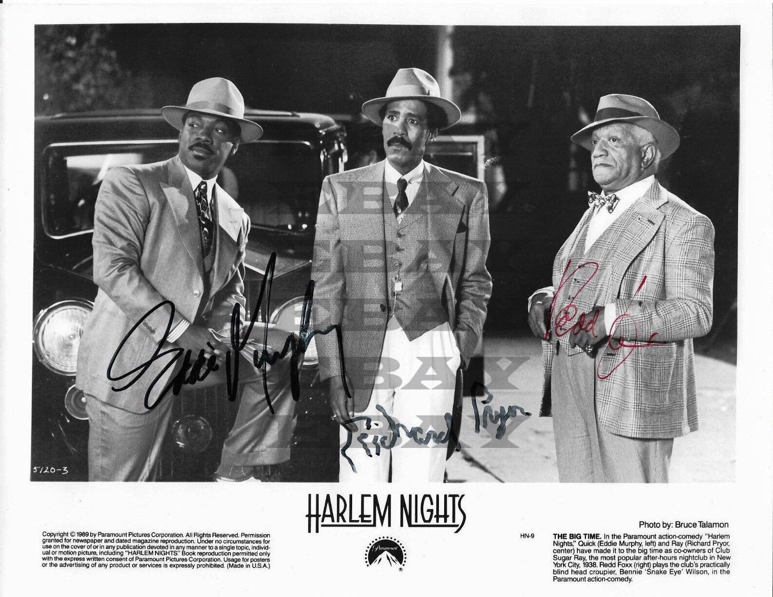 Redd Fox Eddie Murphy Harlem Nights signed 8x10 Photo Poster painting Reprint