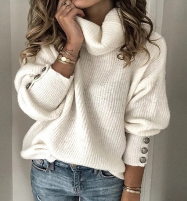 Fall And Winter Women's Sweater Turtleneck Sweater | EGEMISS