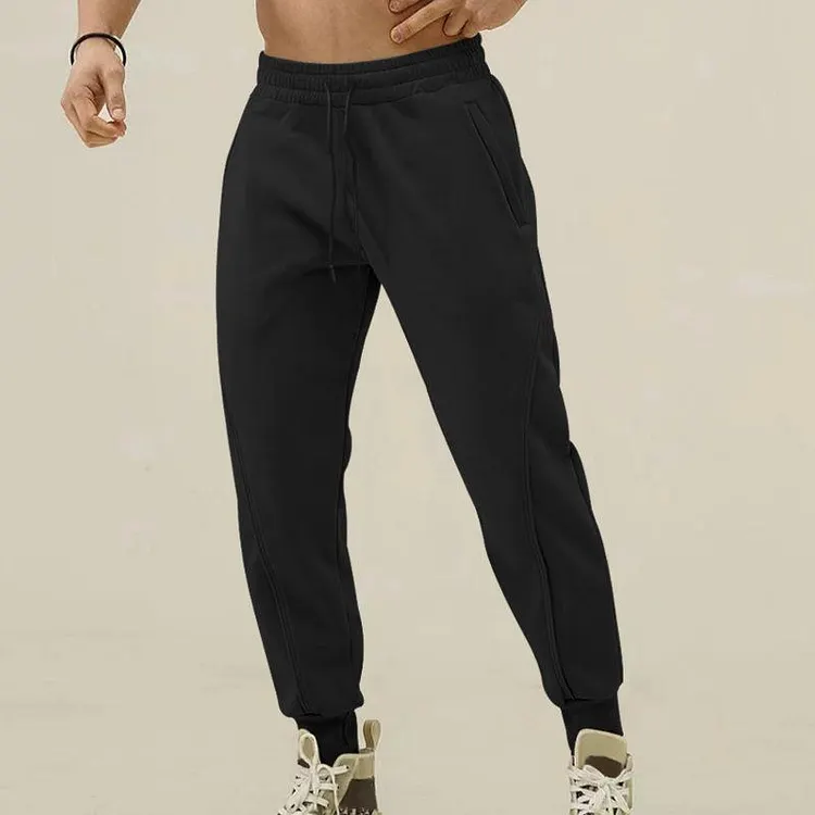 Men's Solid Color Elastic Waist Sports Pants 65821523Z