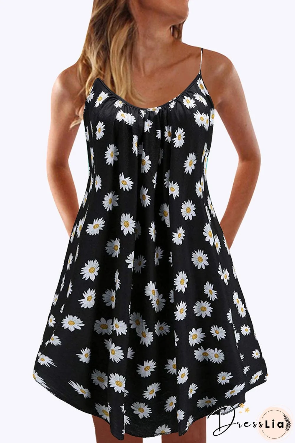 Fashion Street Print Spaghetti Strap Princess Dresses