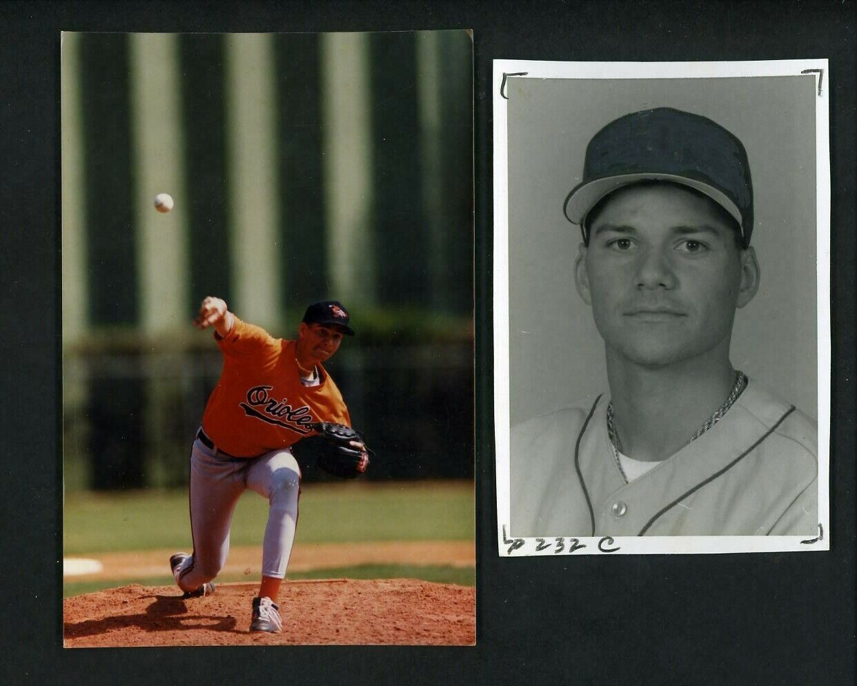 Ben McDonald LOT of TWO Press Original Photo Poster paintings Baltimore Orioles