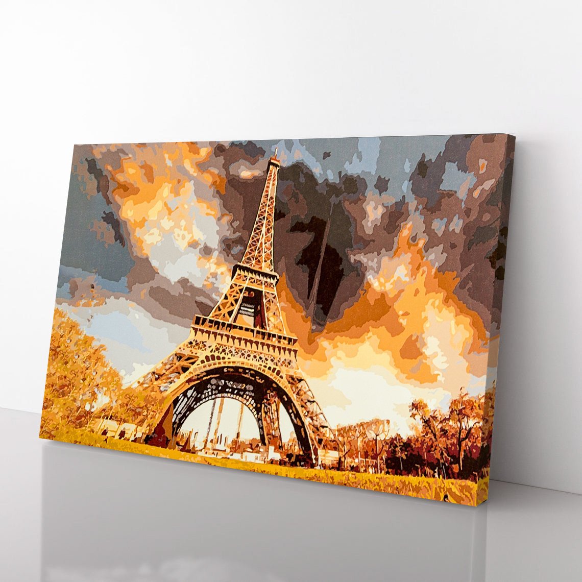 Eiffel Tower Landscape Painting Canvas Wall Art 