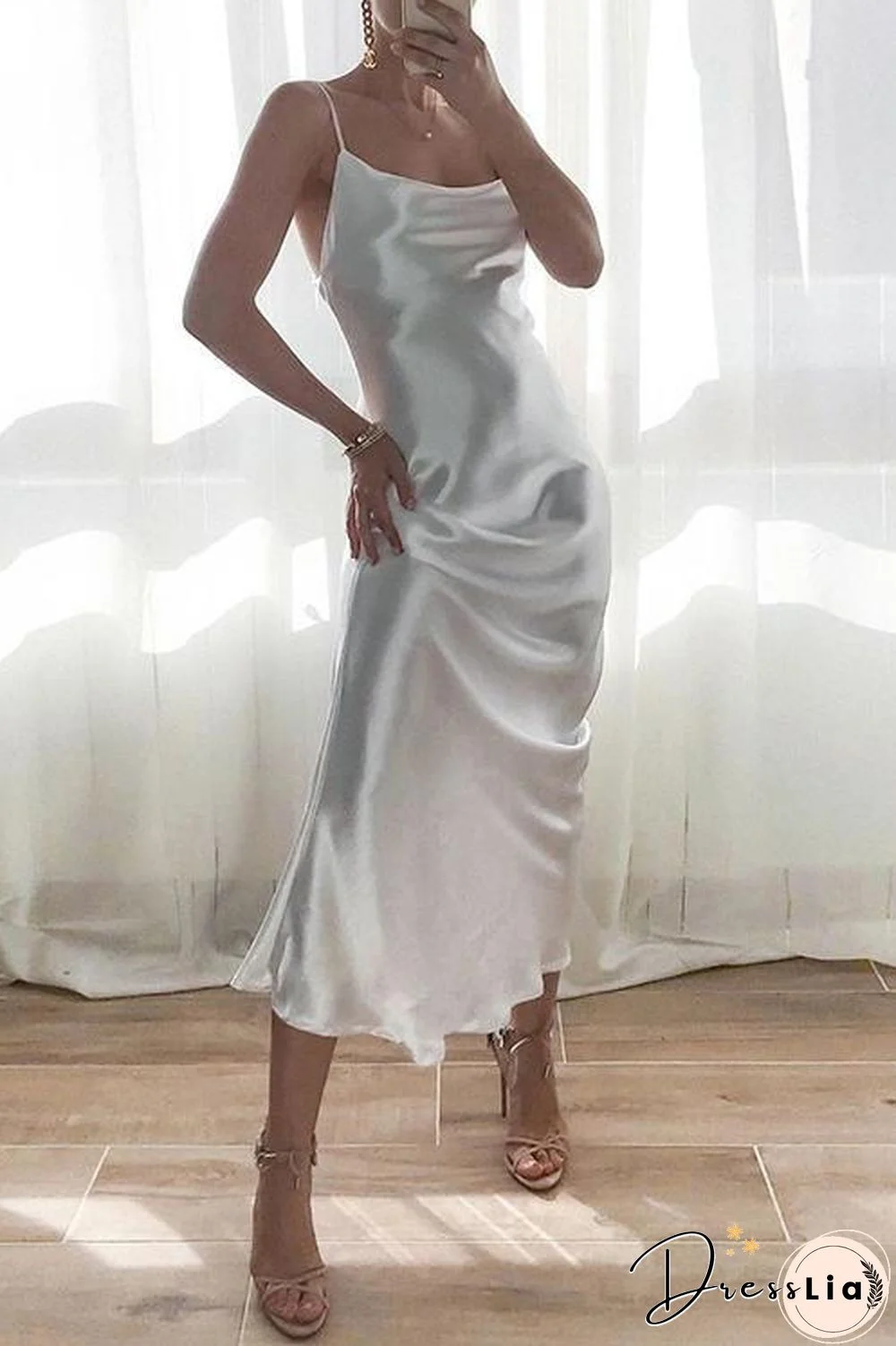 Satin Slip Bakcless Mermaid Dress