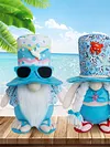 2Pcs Beach Gnomes Plush Cute Shelf Sitters with Weighted Base for Birthday Gifts