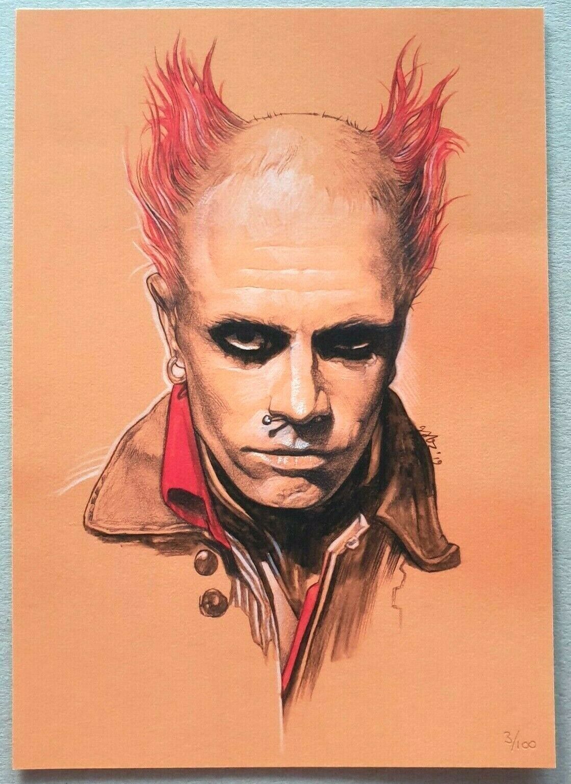 GABZ - FIRESTARTER Mini Print /100 The Prodigy Keith Flint Grzegorz Domaradzki