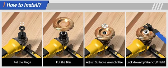 Wood Carving Disc Set for Angle Grinder 3Pcs, Grinding & Shaping Wheel for Wood Cutting, Durable Grinder Attachment Set Wood Carving Disc Set for Angle Grinder 3Pcs, Grinding & Shaping Wheel for Wood Cutting, Durable Grinder Attachment Set