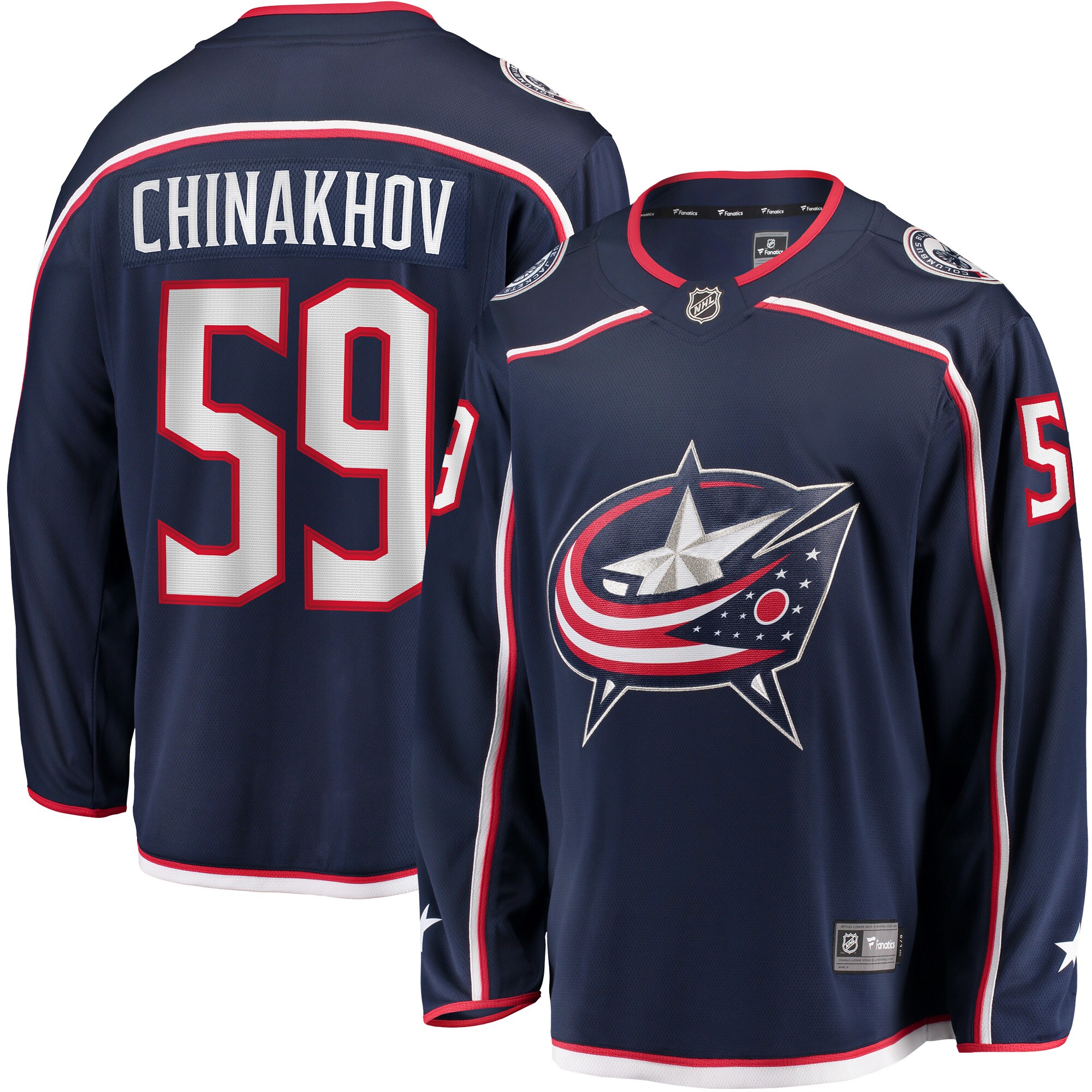 Yegor Chinakhov Columbus Blue Jackets Fanatics Home Breakaway   Jersey – Navy mysite