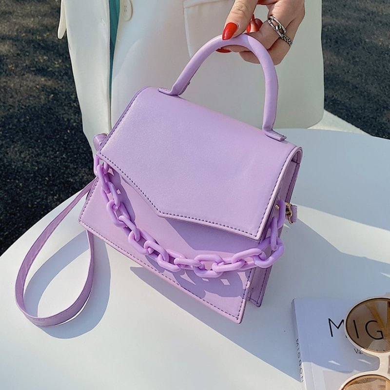 New Chain Shoulder Bag Designer Handbags for Ladies Solid Color Crossbody Bags for Women Fashion Female Small Flap Handle Bag US Mall Lifes