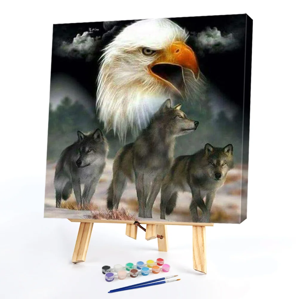 Eagle and Wolf - Paint By Numbers(40*40CM)