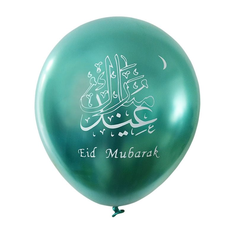 10pcs Eid Mubarak Metal Latex Balloon Ramadan Kareem Decoration Air Globos Ramadan Mubarak Muslim Islamic Festival Party Decor