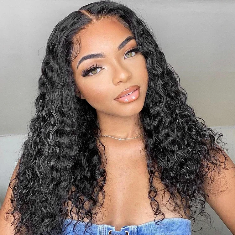 Lady Hanne Brazilian Water Wave Hair Pre-Plucked 13x4 HD Lace Wigs with Baby Hair 