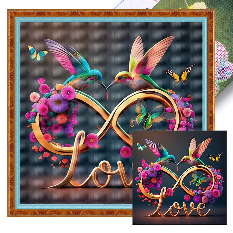 【Huacan Brand】Guitar girl 25*25cm 18CT Stamped Canvas Cross Stitch gbfke