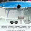 For INTEX Pool Water Spray Connector Kit Anti-Clog Filter Strainer Kit Swimming Pool Water Jet Connector Pools Screen Inlet Nozzle Hose Connection Above Ground Pools Accessories