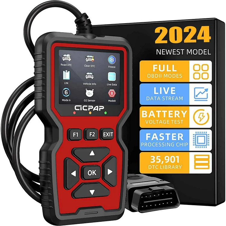 Car OBD2 Scanner Diagnostic Tool, Comprehensive Car Code Reader for All Cars, CICPAP Engine Fault Scanner CAN Diagnostic Scan Tool for All Vehicles after 1996