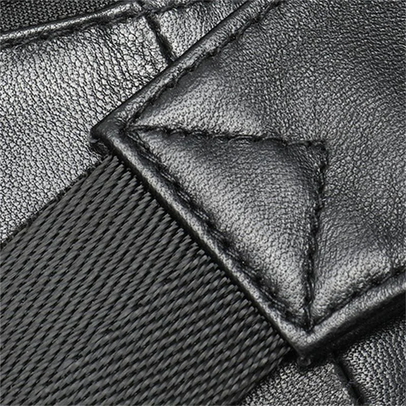 High Quality Men's Crossbody Bag Sheepskin Sports Phone Bag With Earphone Hole