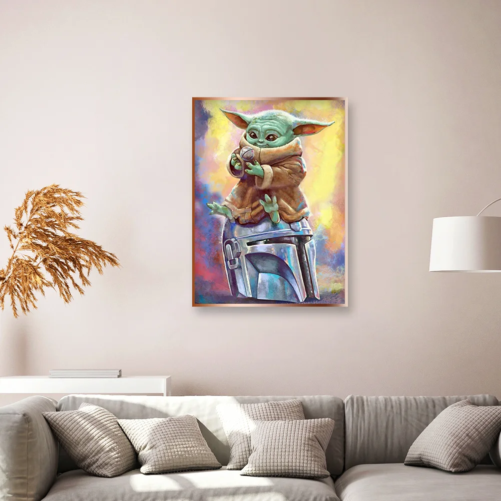 11ct 3-Strand Stamped Cross Stitch - Yoda(36*46cm)