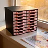 16Pcs Rhinestone Tray Storage Rack Set Large Capacity Diamond Painting Storage Tray Stackable Drilling Disc Rack for DIY Crafts Rhinestones Sorting Trays (Black)