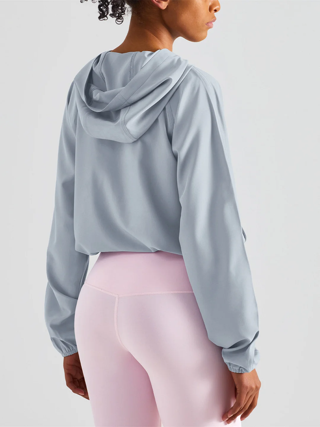 Loose Pocket Zipper Drawstring Sport Coat