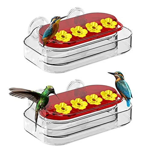 Strong Suction Plastic Cups Hummingbird Feede With 4 Feeding Ports