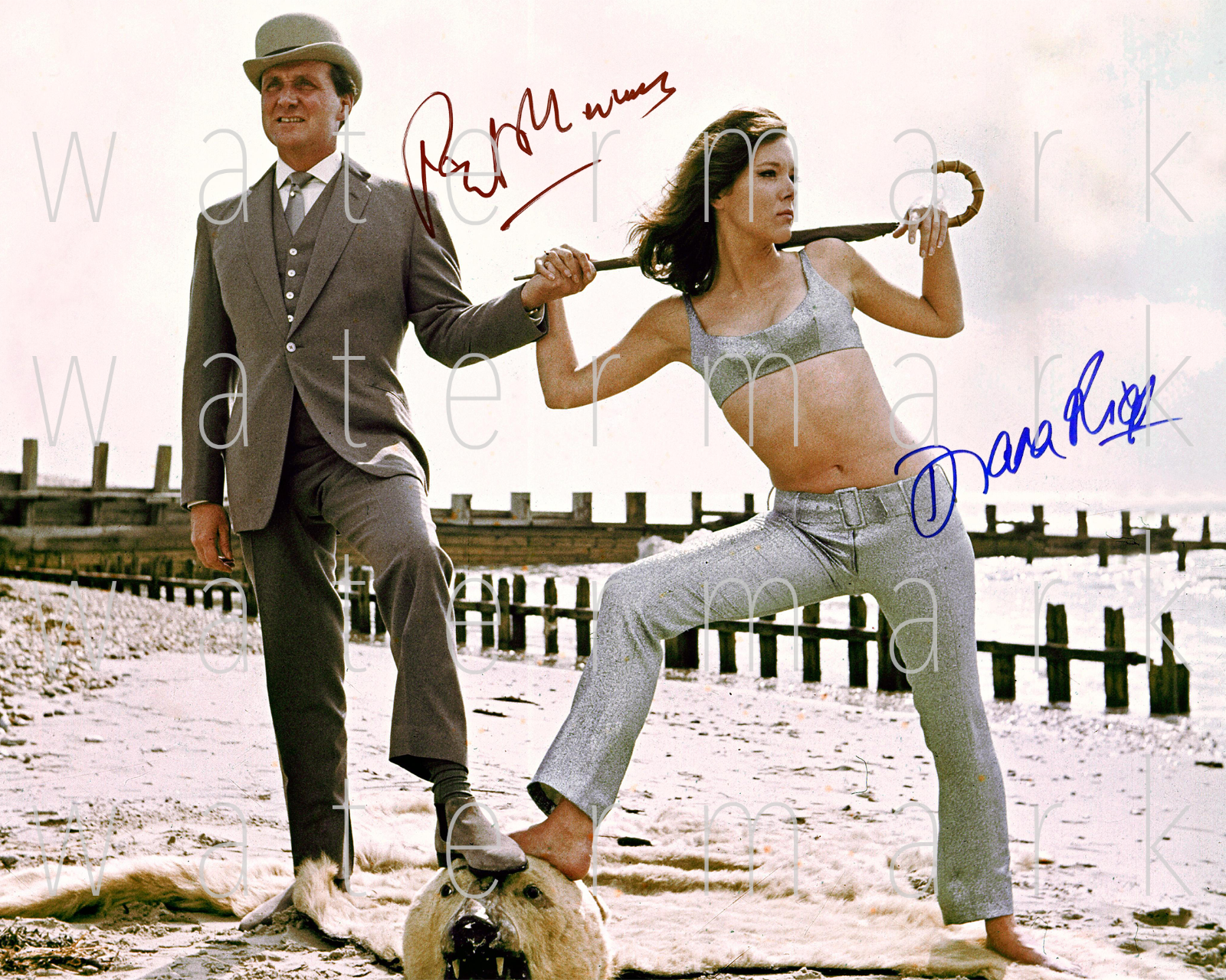 The Avengers Emma Peel signed Diana Rigg 8X10 Photo Poster painting picture poster autograph RP