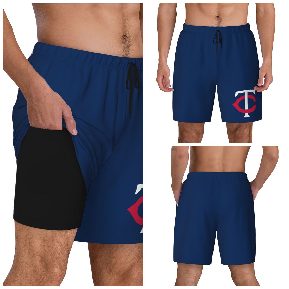 Minnesota Twins Men's Swim Trunks with Compression Liner